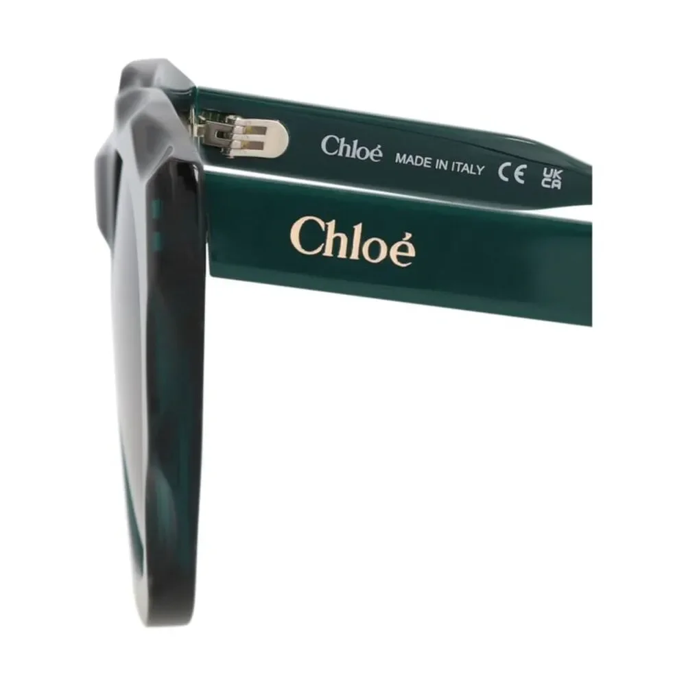 Chloé Round-Frame Recycled Acetate Sunglasses Green Womens